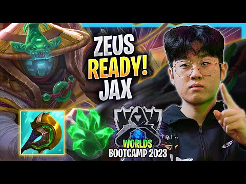 ZEUS IS READY TO PLAY JAX! - T1 Zeus Plays Jax TOP vs Poppy! | Bootcamp 2023