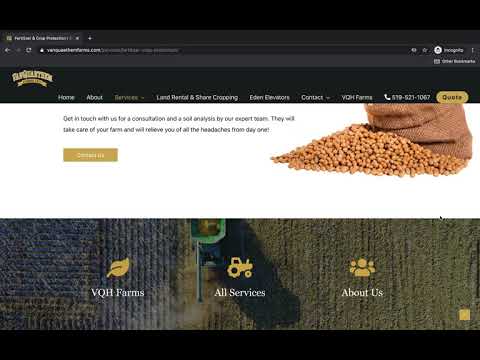 VanQuaethem Farms - SlyFox Web Design & Marketing - Web Design Project
