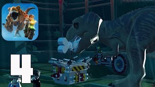 LEGO Jurassic World - Gameplay Walkthrough part 4 - T. rex Enclosure (iOS, Android)
