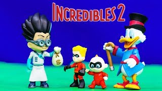 Incredibles 2 Saves Ducktales Uncle Scrooges Treasure from PJ Masks Romeo