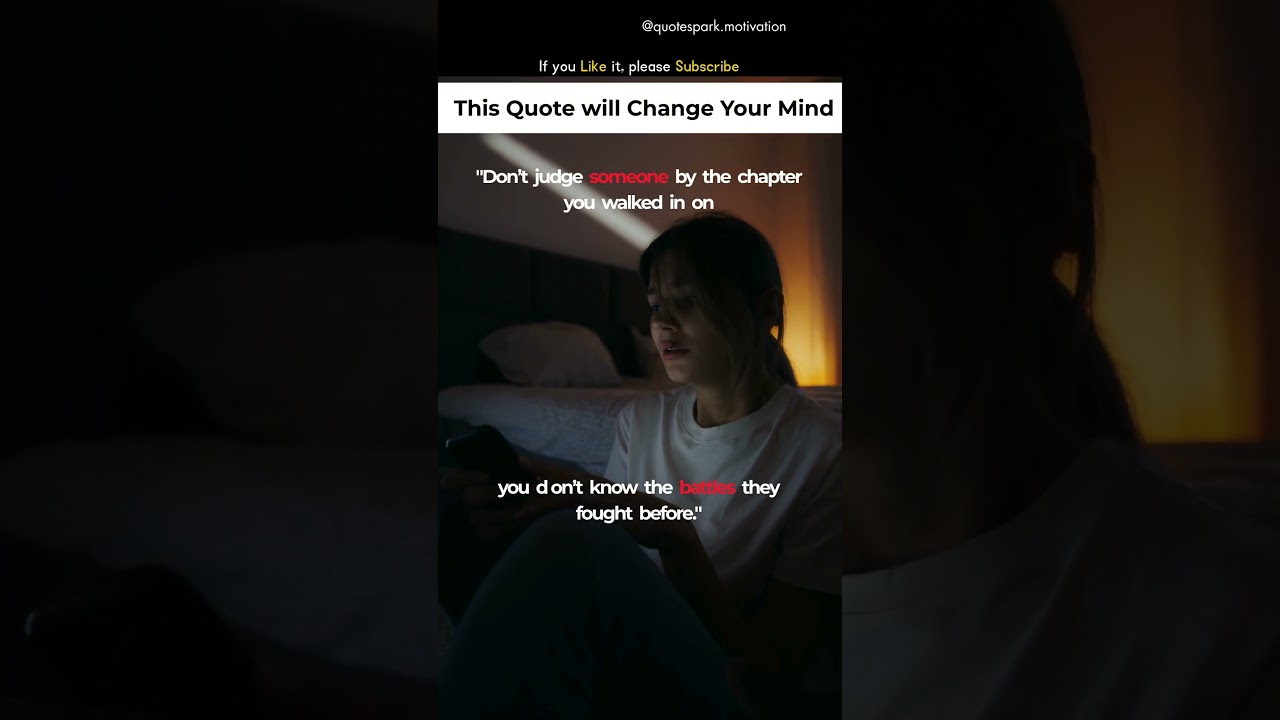 Never Judge People Without Knowing Their Story 💔 #quotes #life