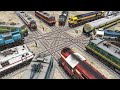 Twelve Trains Crossing Each Other At Diamond Crossing BeamNG Drive