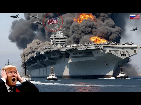 2 hours ago! A US multi-role aircraft carrier was brutally destroyed by Russian SU-35 pilots.