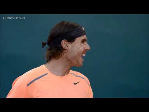 Rafael Nadal gets scared by thunder :)