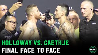 Justin Gaethje vs. Max Holloway Final Face To Face: Violence! | UFC 300