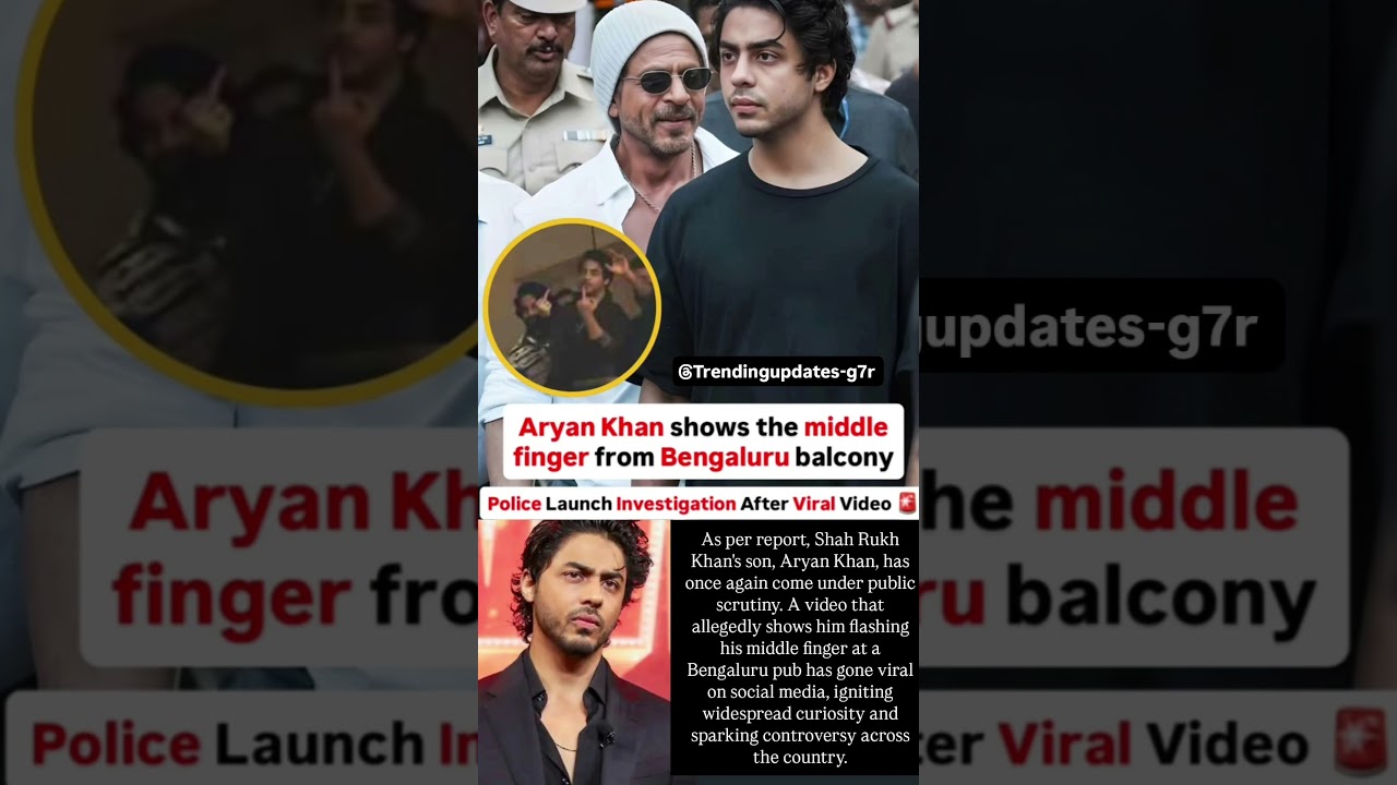 Aryan Khan viral Bengaluru balcony video result in investigation launched against him#news#aryankhan
