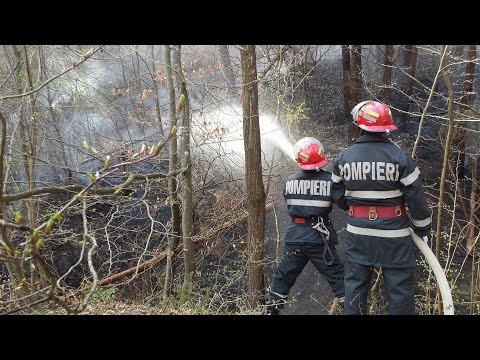 Incendiu de padure Valcele Araci 5 aprilie 2016. Video: ISU Covasna