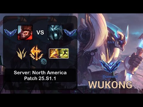 Wukong Jungle vs Karthus - NA Diamond - Patch 25.S1.1