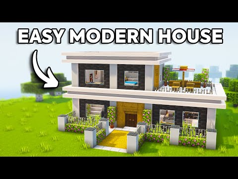 Minecraft: Easy Modern House Tutorial🏠