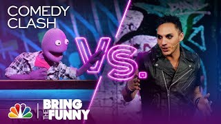Magician Jarred Fell vs. Puppet Randy Feltface - Bring The Funny (Comedy Clash) video