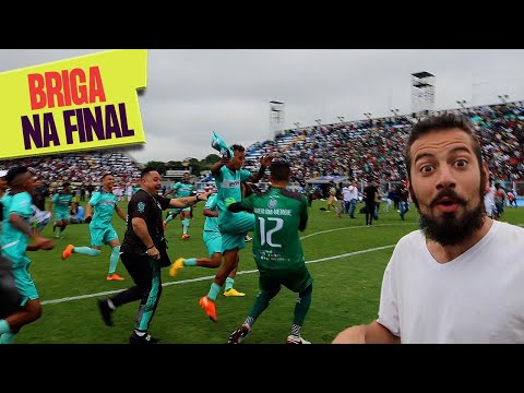 All hell broke loose in the biggest amateur football final in Brazil!
