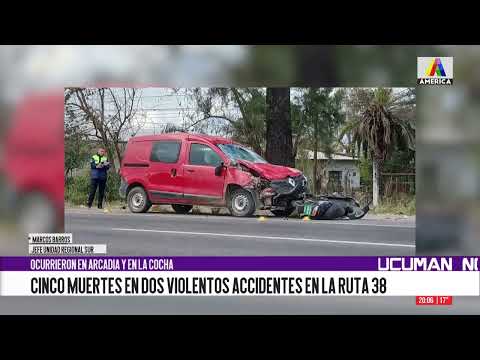 Fin de semana negro en el sur: cinco muertos en dos violentos accidentes en Arcadia y La Cocha