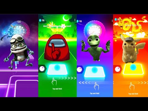 Pikachu vs Crazy Frog vs Among Us vs Alien Dance - Tiles Hop EDM Rush