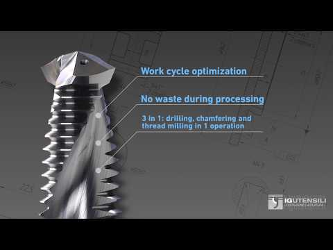 IG UTENSILI - FRESA FORAFILETTA: DRILL, THREAD MILLING CUTTER