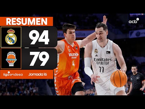 Real Madrid - Valencia Basket (94-79) RESUMEN  | Liga Endesa 2025-26