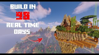 Tour through our Minecraft world after 98 real time days of playtime [no commentary]