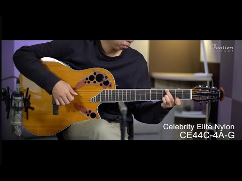 Review - Ovation สายไนล่อน 🟠 Celebrity Elite Nylon - CE44C-4A-G Natural - Rockplanet