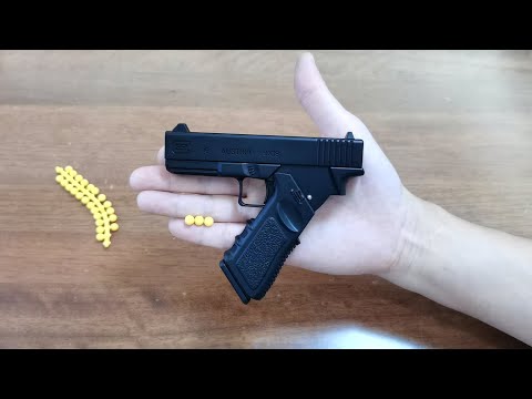 Folding Mini Glock Toy Gun Unboxing 2022 - All Mental Soft Bullet Pistol