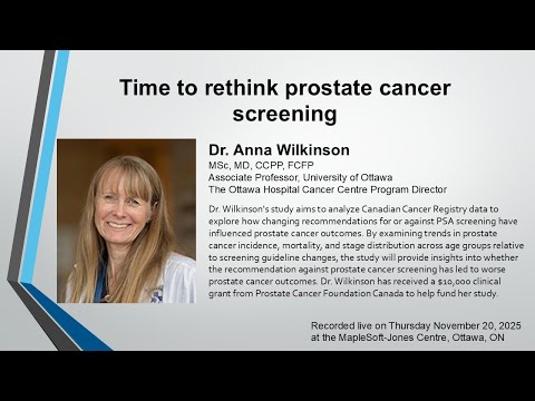 Dr Anna Wilkinson - Time to rethink prostate cancer screening