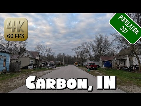 Driving Around Small Village Carbon, IN in 4k Video