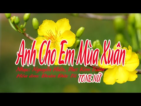 karaoke Anh Cho Em Mùa Xuân |tone Nữ|