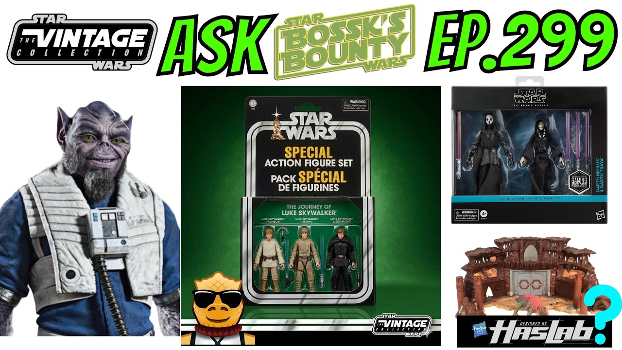 Vintage Collection Journey of Luke Skywalker 3 Pack? HasLab Geonosis Rumor? Ask Bossk!