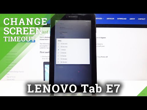 How to Change Screen Timeout on LENOVO Tab E7 – Adjust Screen Timeout