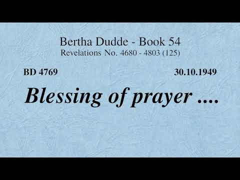 BD 4769 - BLESSING OF PRAYER ....