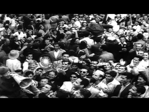 British forces liberate Greece from German occupation and Greek Prime Minister Po...HD Stock Footage