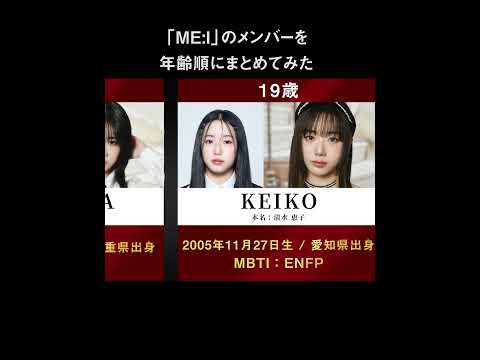 【ME:I年齢順】ガールズグループ「ME:I」のメンバーを年齢順にまとめてみた