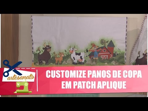 Customize panos de copa em Patch Aplique com artesã Isamara Custódio - 10/06/19