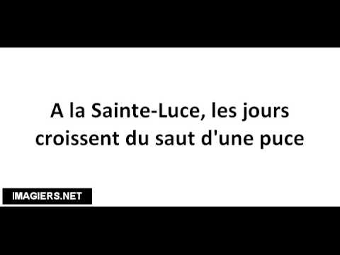 Pronounce French with Vincent # A la Sainte Luce, les jours croissent du saut d'une puce