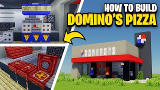 How To Build A DOMINO'S PIZZA In Minecraft! - Build Tutorial