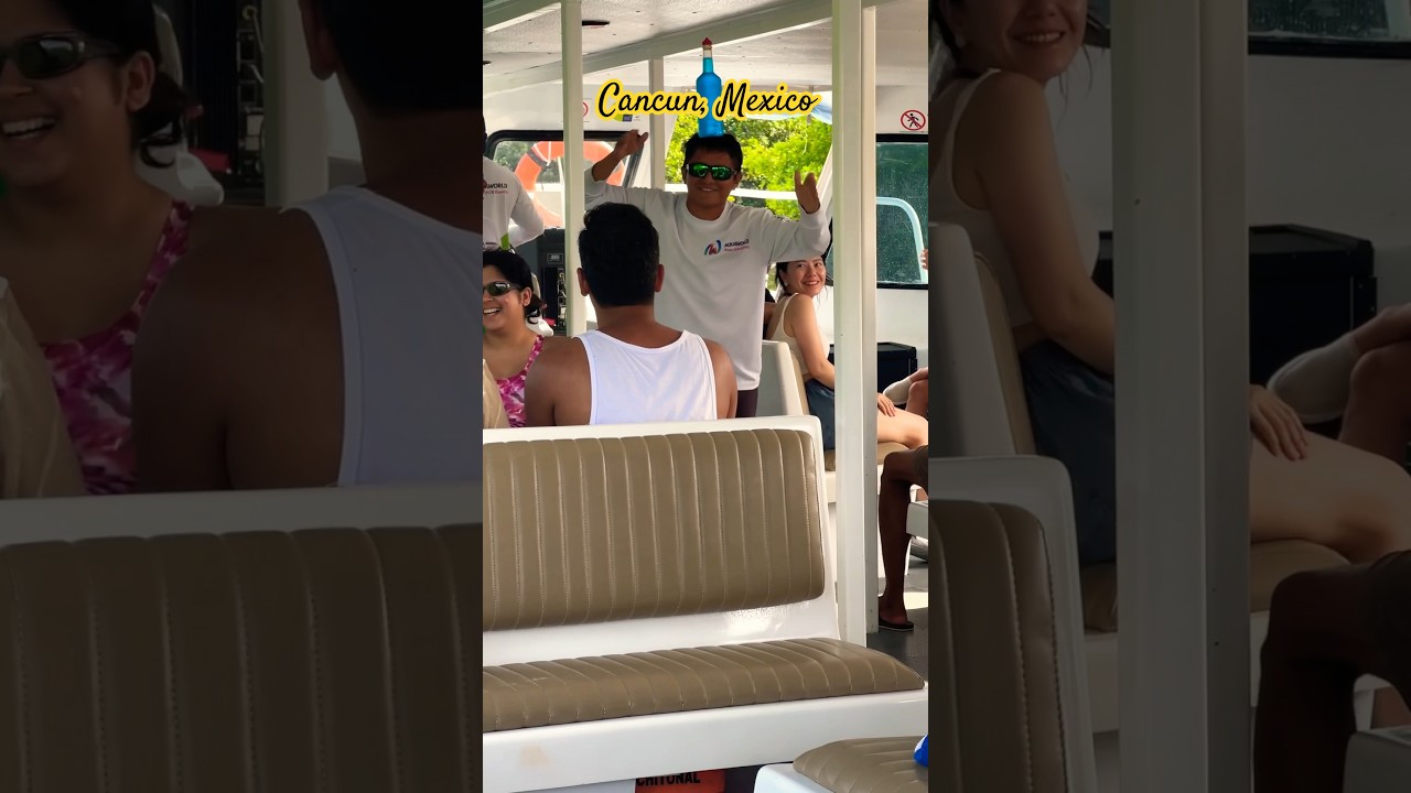 Boat Tour to Isla Mujeres 🛥️ #travelvlog #boat #tourist #travel #dance #tequila #party #tour #vibes
