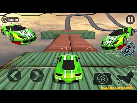 Impossible Stunt Car Tracks 3D - Green Car Driving Stunts Levels 5, 6 & 7 - Android Gameplay FHD