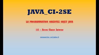 CI 2SE PooJava115 Access Internal Class
