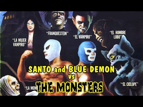 "Santo and Blue Demon vs the Monsters" English subtitles! 1970 movie HQ