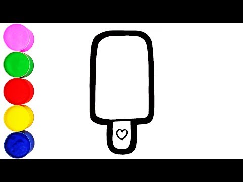 Eis Zeichnen und Malen für Kinder Farben Lernen auf Deutsch