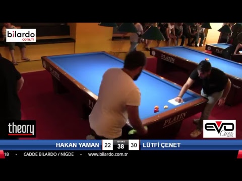 HAKAN YAMAN & LÜTFİ ÇENET Bilardo Maçı - CADDE BİLARDO 3 BANT ÖZEL TÜRKİYE ŞAMPİYONASI-2. Tur