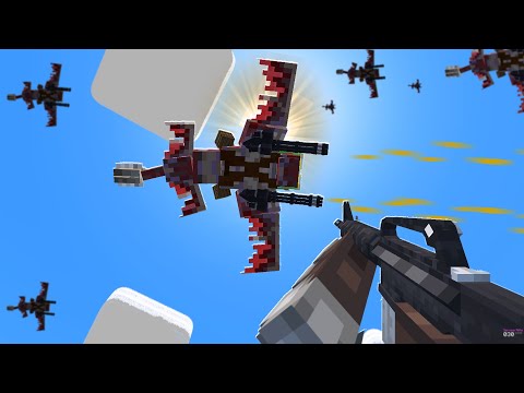 They added a MASSIVE WAR PLANE to MINECRAFT! (Just Enough Guns 1.20.1)