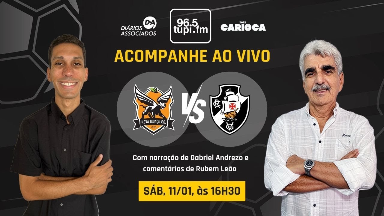 NOVA IGUAÇU x VASCO - Campeonato Carioca - 1ª Rodada - 11/01/2025 - AO VIVO