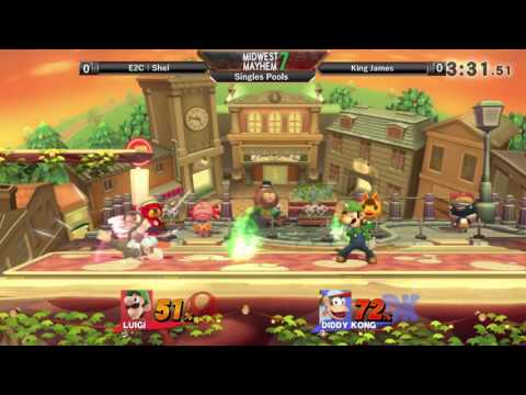 Midwest Mayhem 7 Singles Pools: E2C l Shel (Luigi) vs. King James (Diddy Kong)