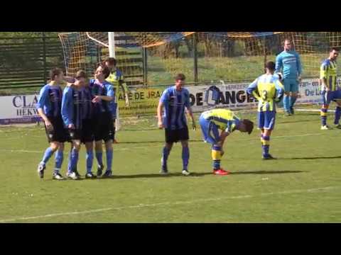 FC Kerkrade West 1 tegen vv SCM 1 3e klasse A op 2 april 2017