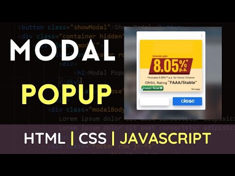 How to create a Modal Popup using HTML CSS and JavaScript – Codewell Tech