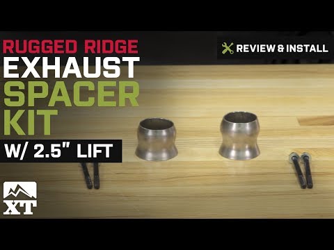 Jeep Wrangler Rugged Ridge Exhaust Spacer Kit w/ 2.5" + Lift (2012-2017 JK) Review & Install