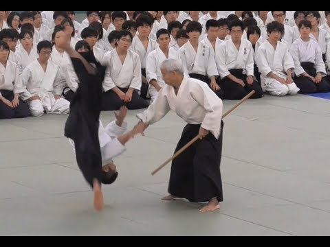 Doshu Moriteru Ueshiba Sensei at the 58th All Japan Student Aikido Demonstration
