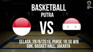 Live Streaming Laga Timnas Basket Putra Indonesia Kontra Syria di Asian Games 2018, Pukul 18.30