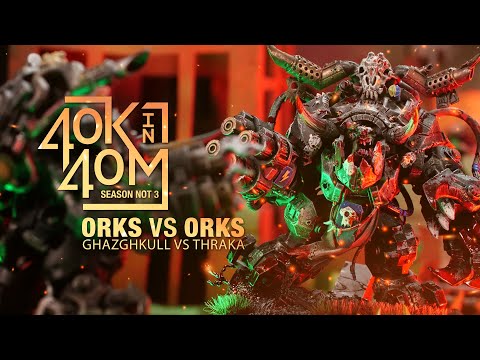 Too many Orks? Never!  Orks Vs Orks 40k in 40 Mins Warhammer Battle Report