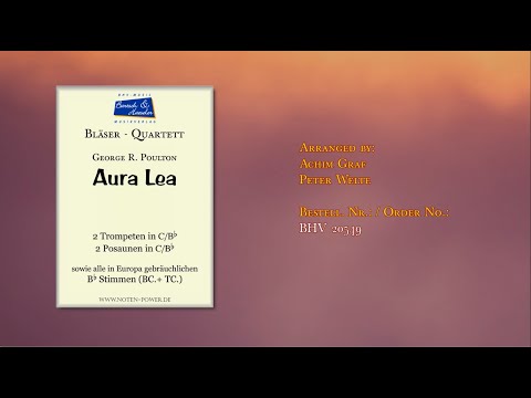 20549, Aura Lea, gem.  Blechbläser Quartett von George R.  Poulton