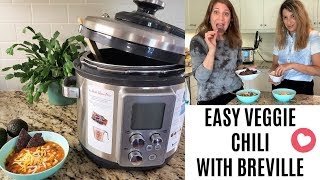 The EASIEST Vegetarian Chili Recipe | Breville Fast Slow Pro Pressure Cooker REVIEW